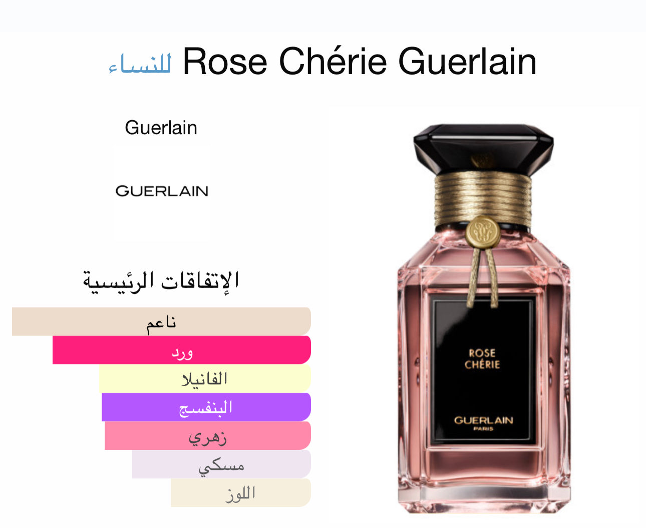 Our creation of guerlain’s rose’s cherie’s