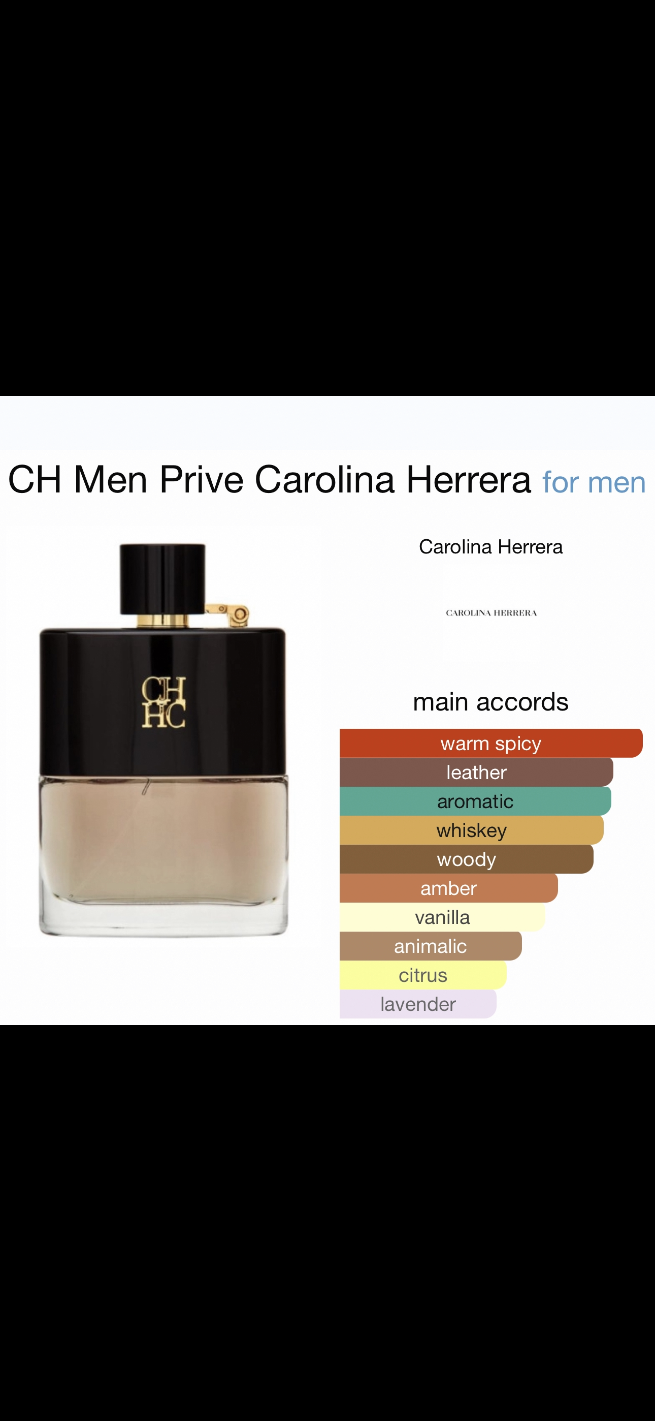 Our creation of CH Men Prive Carolina Herrera